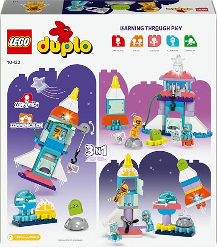 LEGO DUPLO 3in1 Space Shuttle Adventure - Rebuildable Rocket Toy for Ages 3+ 18