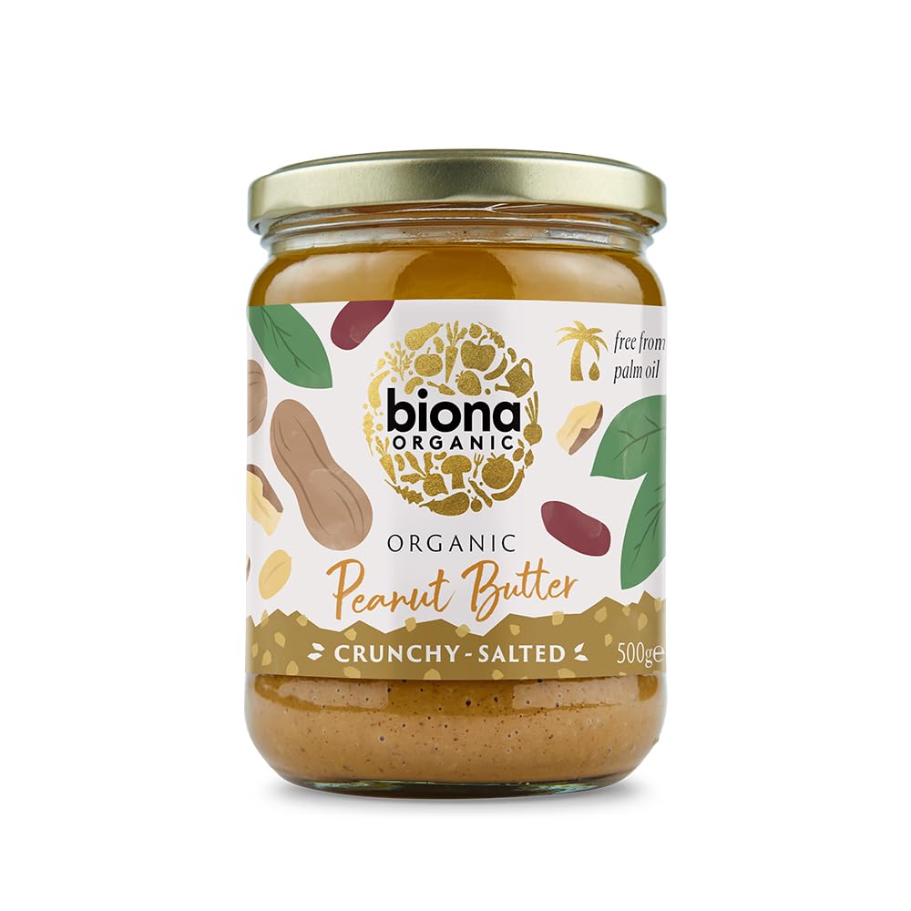 Biona Organic Crunchy Peanut Butter with Salt - 500g 1