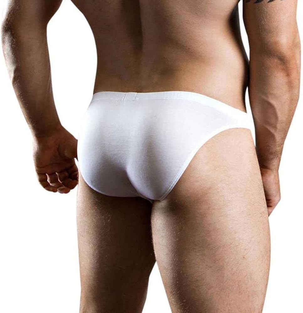 HOM Men's Premium Cotton Micro Briefs, White, XL - Soft, Breathable, and Comfortable Underwear for Everyday Wear