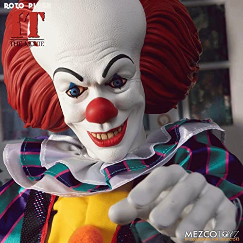 Mezco Designers Series - Roto Plush IT (1990): Pennywise - 18" Collectible Horror Plush for Ages 15+