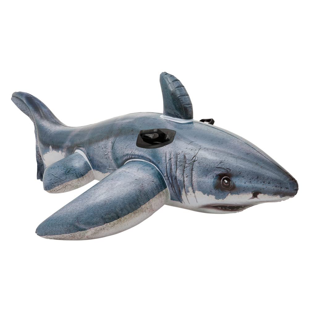 Intex Inflatable Shark Ride-On - 173x107 cm | Durable Vinyl | Ages 3+ 1