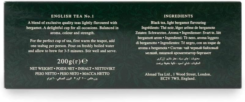 Ahmad Tea - English Tea No. 1 Black Tea - 100 Teabags