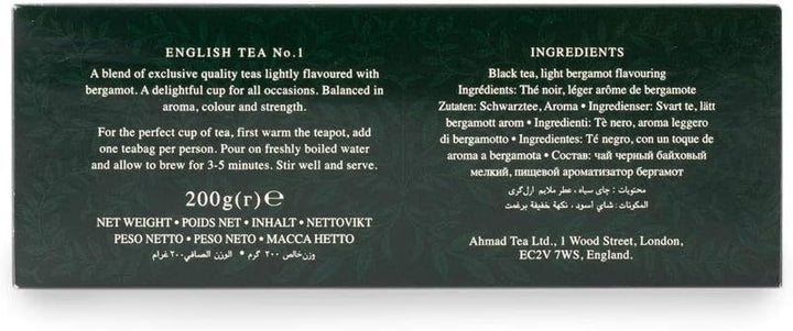 Ahmad Tea - English Tea No. 1 Black Tea - 100 Teabags