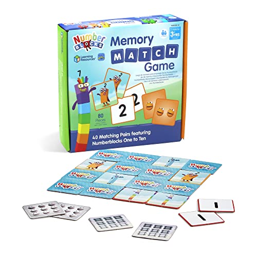 Learning Resources HM95399-UK Numberblocks Memory Match-Spiel, Einheitsgröße