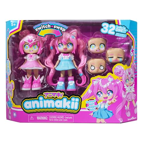 Animakii Fashion Dolls - Customisable Magical Girl & School Girl Style 5" 10