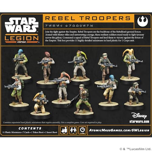 Atomic Mass Games Star Wars Legion: Rebel Troopers Miniatures Expansion 8