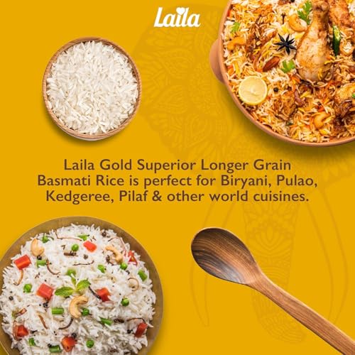 LAILA - Gold Basmati Rice Extra Long Grain 1kg 5