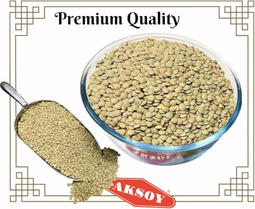 Aksoy Green Whole Lentils 1KG – High Protein, Fiber-Rich Pulses for Salads and Curries