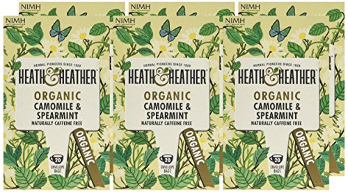 Heath & Heather - Organic Camomile & Spearmint Tea 20 Bags • Caffeine-Free Herbal Infusion 11