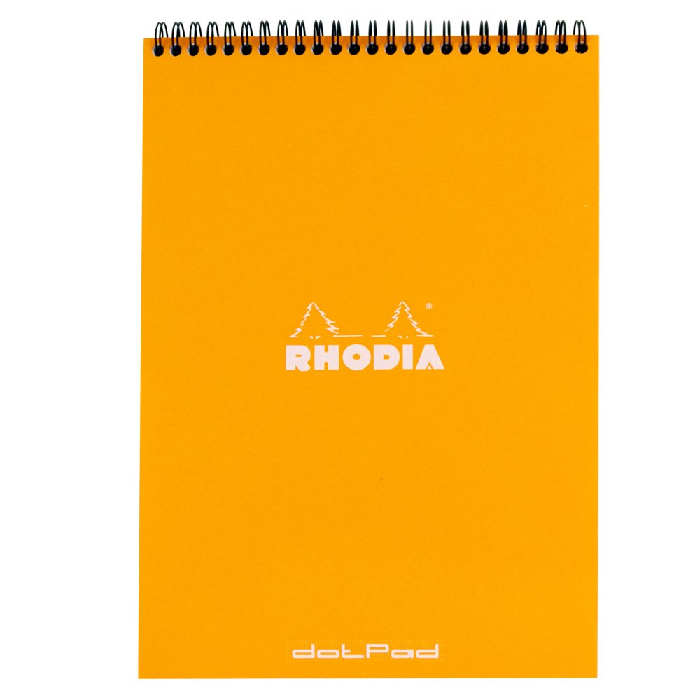Rhodia 18503C Wirebound Notebook - A4 Dotted Dot | 80 Sheets | Orange Cover | 80 gsm Paper