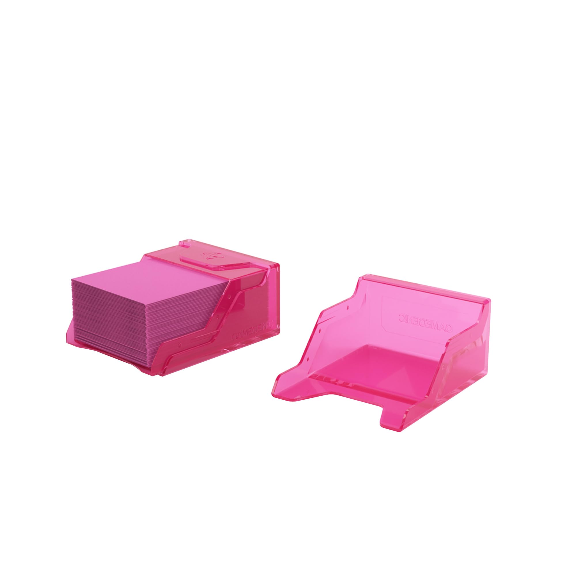 Gamegenic Bastion 50+ XL Deck Box - Compact, Secure Storage | Pink Plastic | 110g