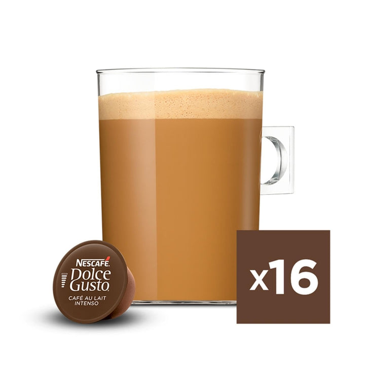 NESCAFÉ Dolce Gusto Café Au Lait Intenso Coffee Pods, 16 Capsules (48 Servings)