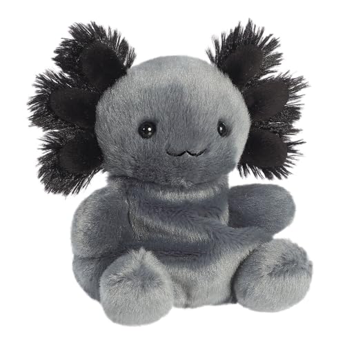 AURORA Palm Pals Onyx Axolotl Stuffed Toy - 13cm Grey Soft Toy | Eco-Friendly Fill