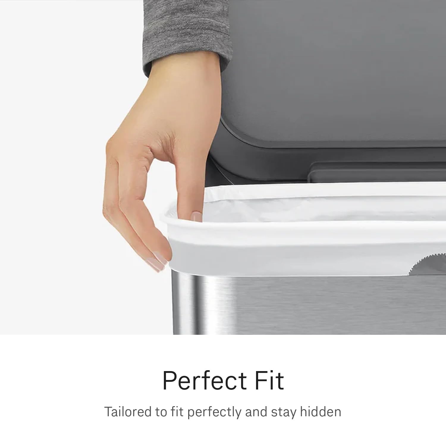 simplehuman CW0251 Code B Custom Fit Bin Liner | 90 Pack | 6L Capacity | White Plastic 2