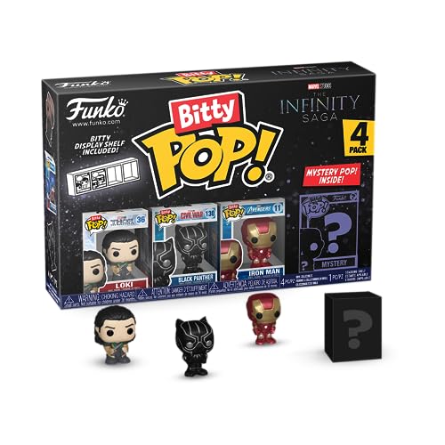 Funko Bitty Pop! Marvel - Thor, Loki, Black Panther, Iron Man (VII) Mystery 4-Pack (71506)