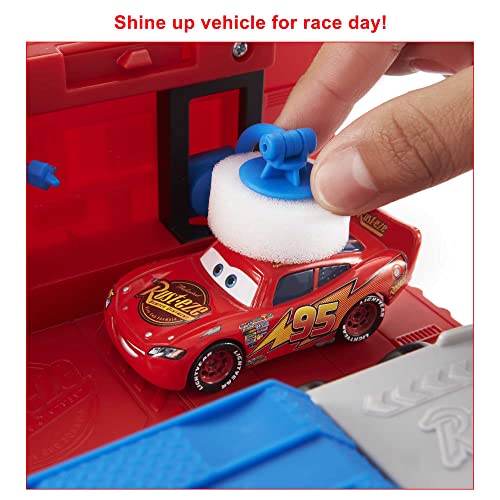 Disney Pixar Cars Transforming Mack - 2-in-1 Transporter & Tune-Up Playset for Ages 3+ (HDC75)