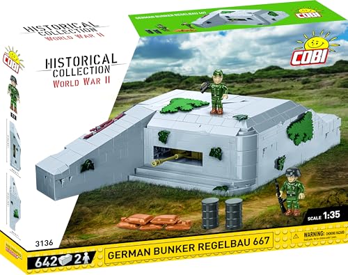 COBI Regelbau 667 German Bunker Building Set - 1:35 Scale | Plastic | Ages 9+ 3
