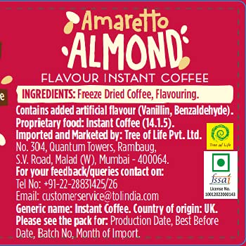 Beanies - Amaretto Almond Flavour Instant Coffee (50g)