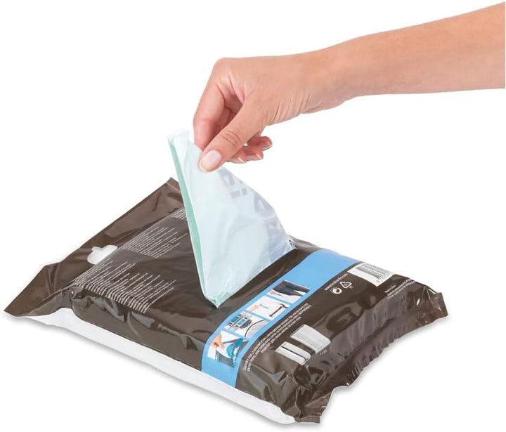 Brabantia PerfectFit Bin Liners Size O/30 Litre - Thick Plastic Trash Bags with Tie-Tape Handles (40 Pack)