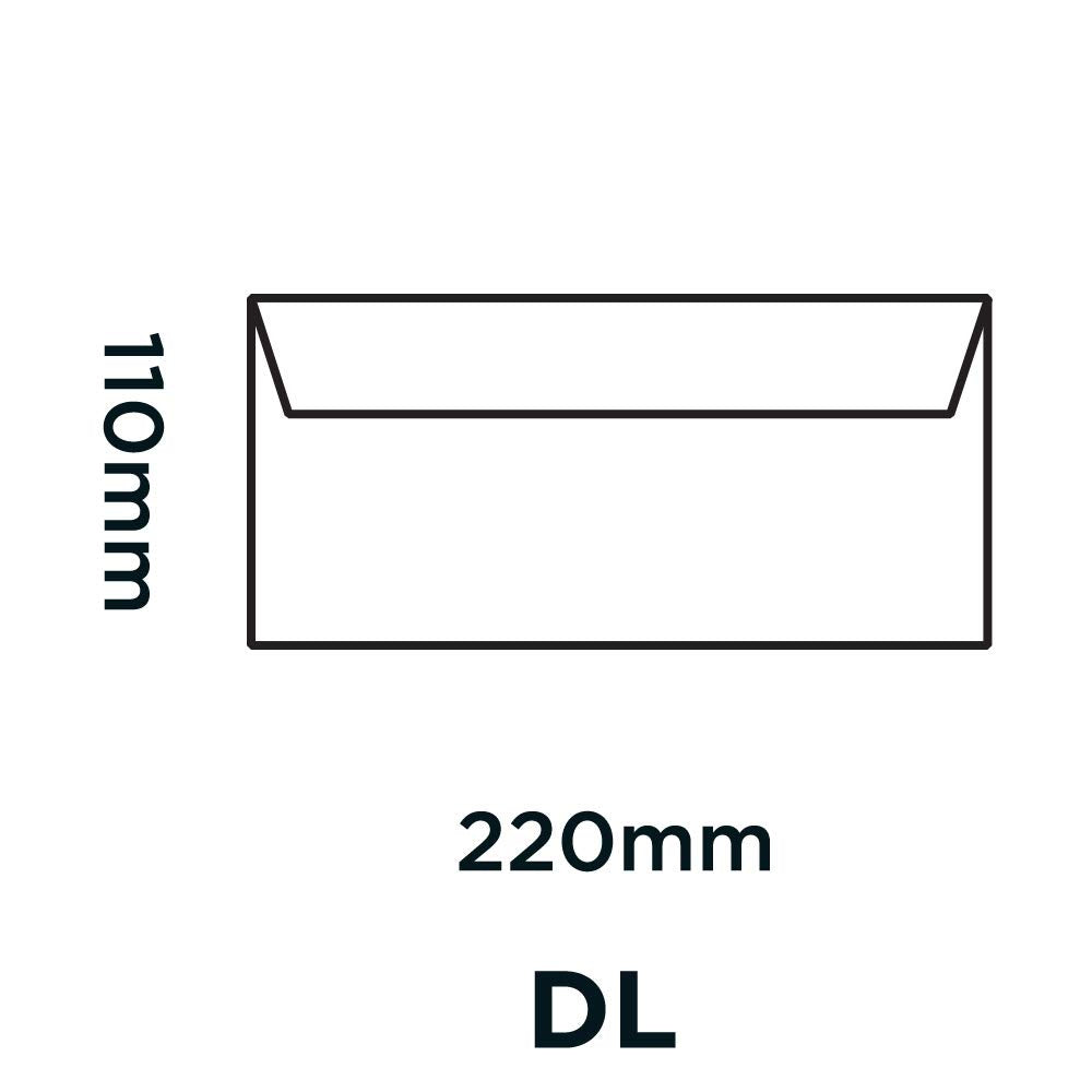 Blake Premium Office DL Wallet Envelopes 110x220mm 120gsm Peel & Seal Ultra White Wove - Pack of 50