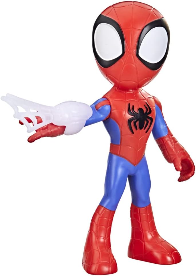 Hasbro Marvel Spidey and His Amazing Friends Supersized Spidey Action Figure - 9 Inch Poseable Toy with Web Accessory 1