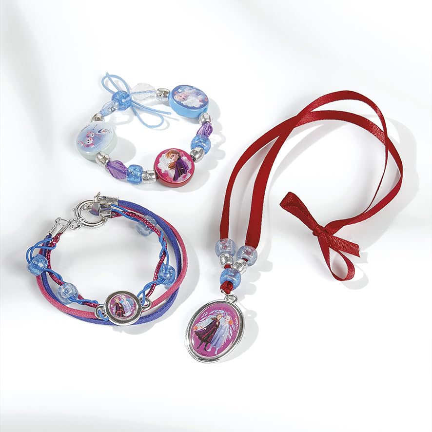 Disney Frozen II - Sisters Jewellery Craft Kit | Beads, Charms & Stickers | Ages 4+ 3