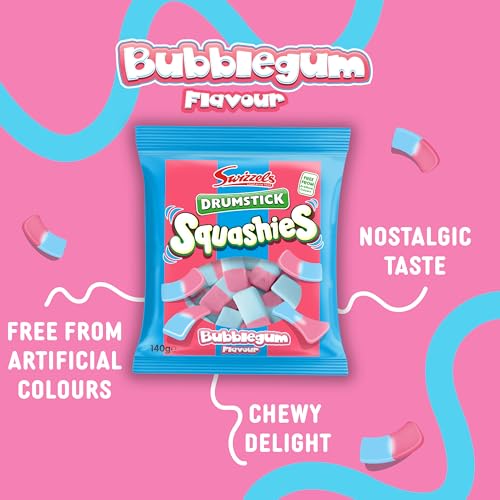 Swizzels Squashies Sweets - Bubblegum Flavour Multipack (12 x 140g) 6
