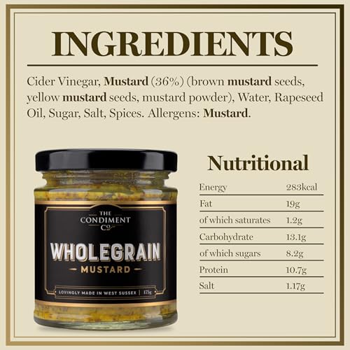 The Condiment Company Wholegrain Mustard - 175g 5