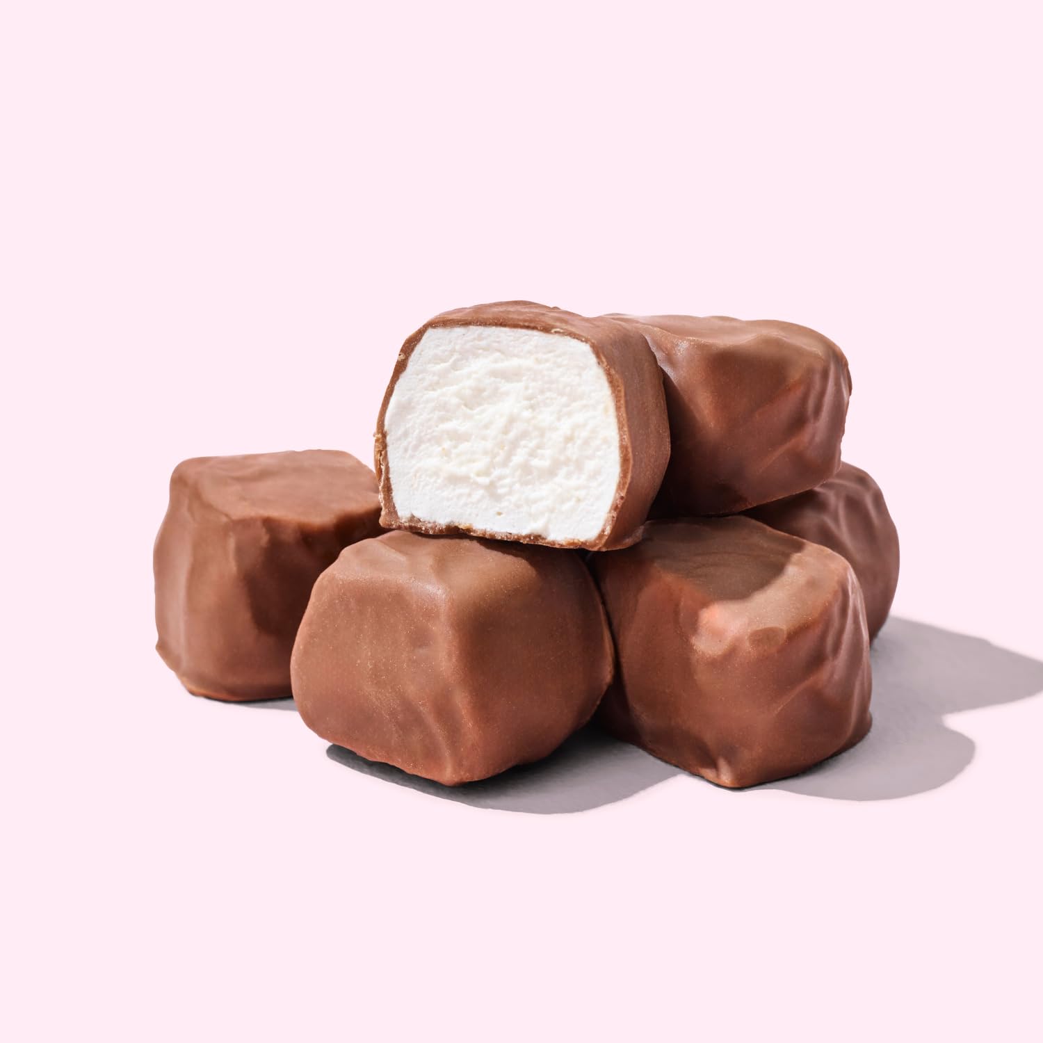 Mallow & Marsh Milk Chocolate Covered Mini Vanilla Marshmallows – 12 x 36g Multipack
