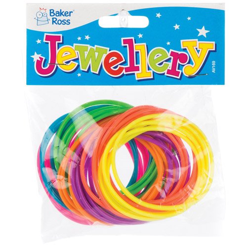 Baker Ross Gummy Bracelets Pack of 40 - Assorted Color Plastic Party Favors for Kids 2