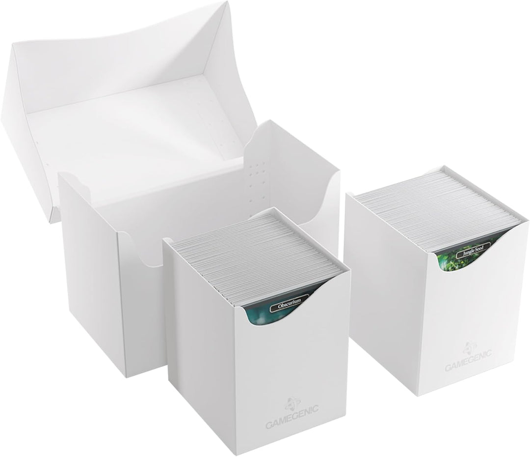 Gamegenic Double Deck Holder 200+ XL White Card Storage Box