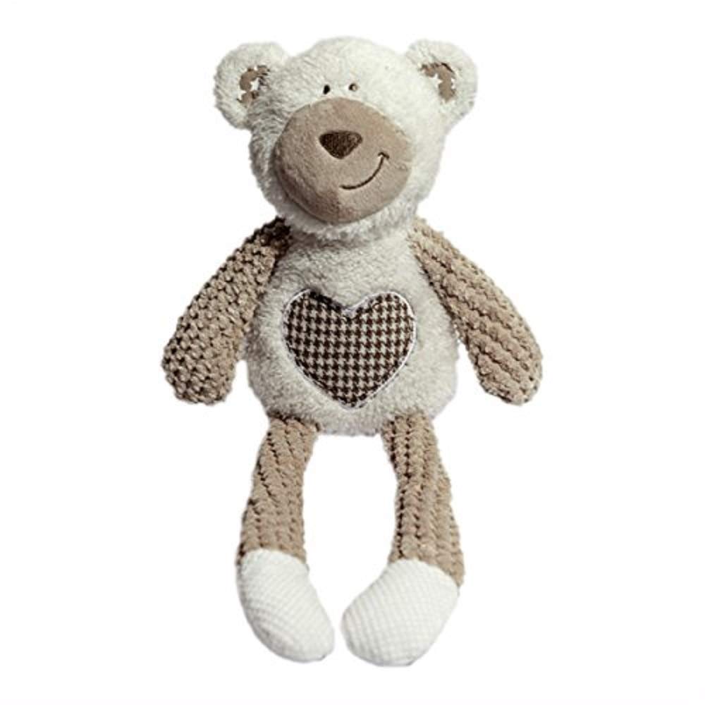Rosewood Benjamin Bear Dog Toy - Plush Comfort Squeaker | Multi Textured | All Ages