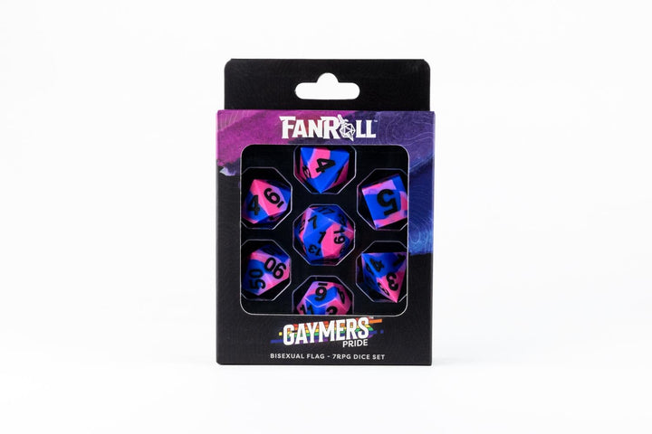Metallic Dice Games FanRoll 16mm Pride Sharp Edge Silicone Rubber Dice Set