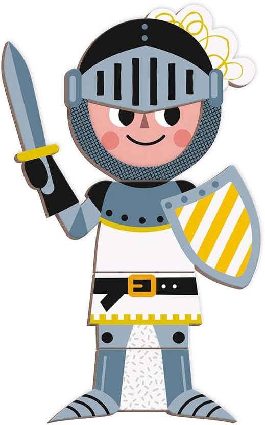 Janod J02719 Magneti'Book Costumes Magnetic Playset - Educational Game for Kids 3-8 Years