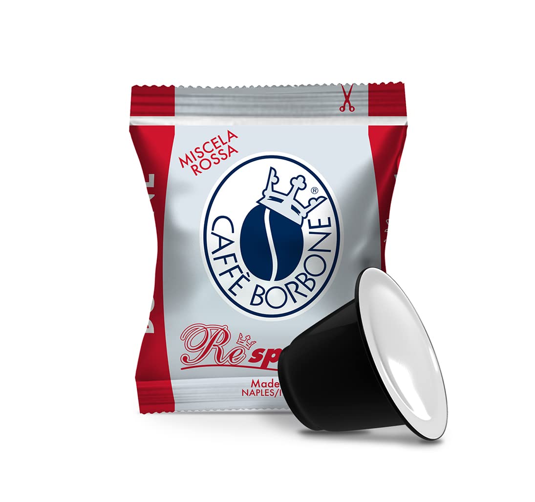 CAFFÈ BORBONE Respresso Red Blend Coffee Capsules - 50 Count | Intense Flavor | Nespresso Compatible 1