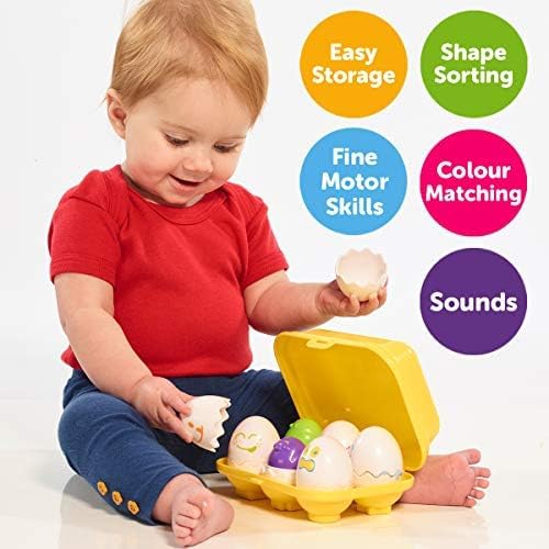 Toomies Hide and Squeak Eggs - Sensory Shape & Colour Sorting Toy for Toddlers 6-36 Months 5
