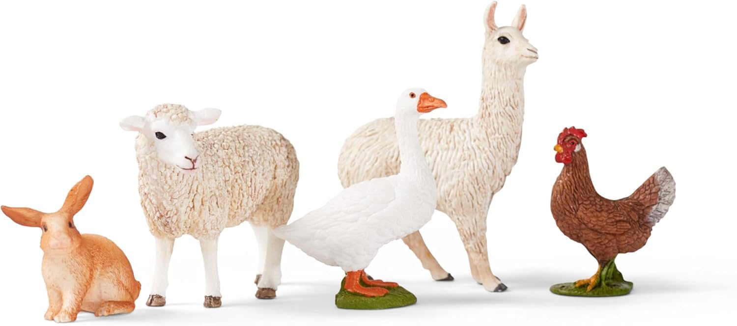 SCHLEICH Farm World 5-Piece Farm Animal Playset - Realistic Animal Figures for Kids Ages 3+
