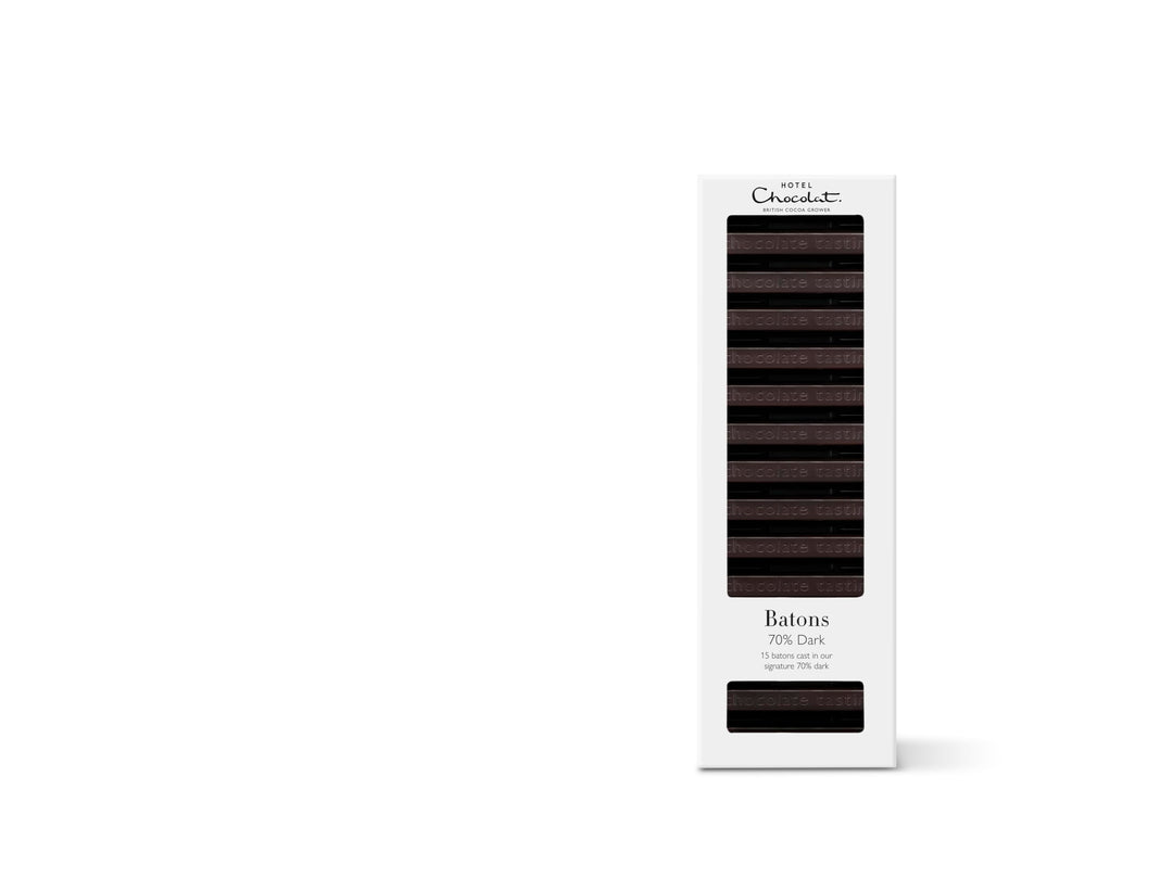Hotel Chocolat 70% Dark Chocolate Batons - 15 Sticks, 120g