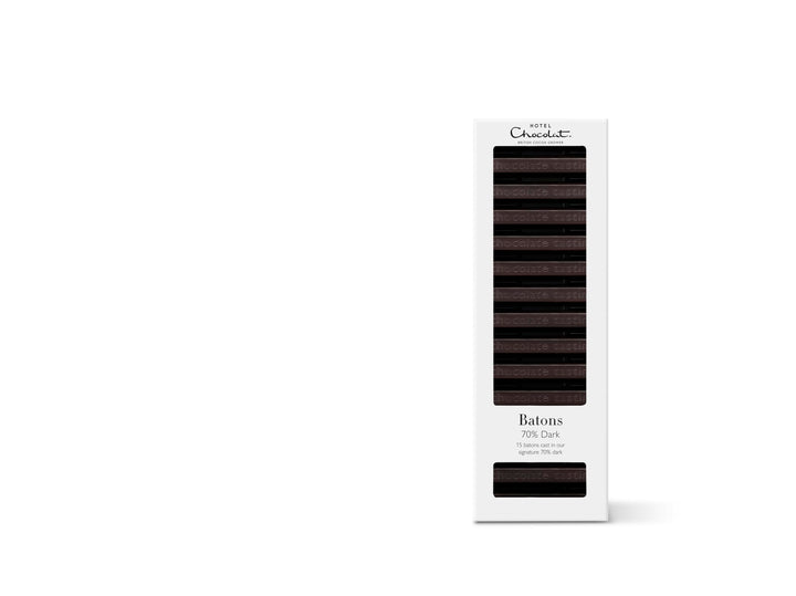 Hotel Chocolat 70% Dark Chocolate Batons - 15 Sticks, 120g