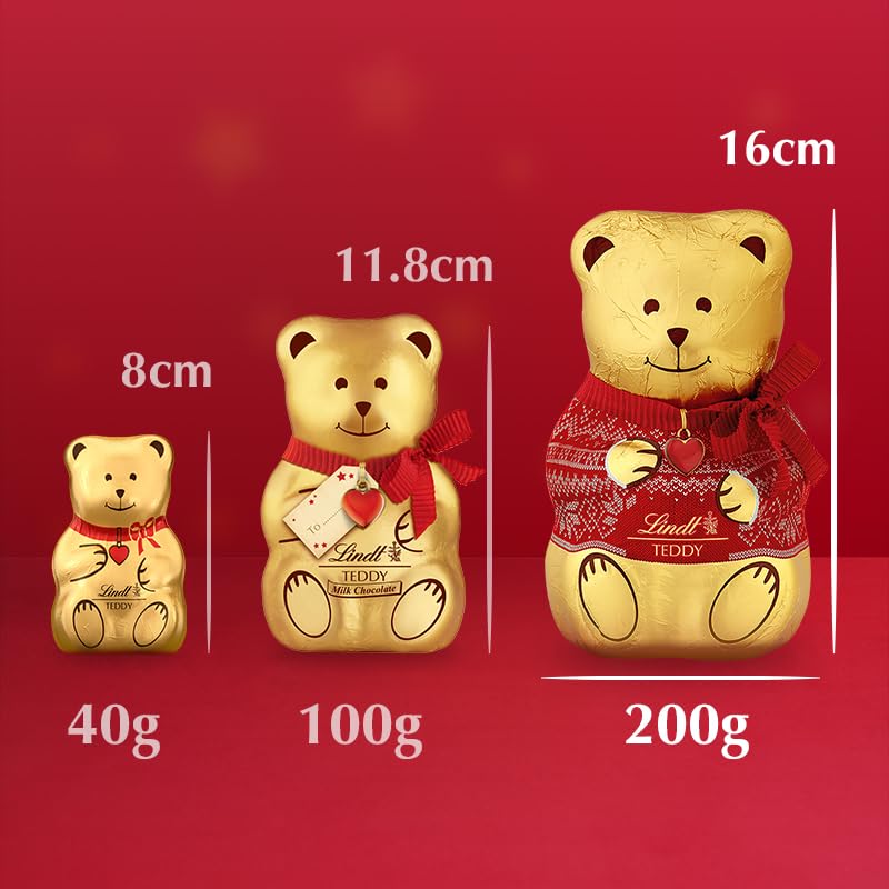Lindt - Teddy with Christmas Jumper Hollow Chocolate Figure (200 g) 24