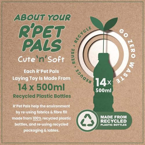 Lesser & Pavey RPET Pals Gina Laying Giraffe Plush - Eco-Friendly Stuffed Animal for Kids 8