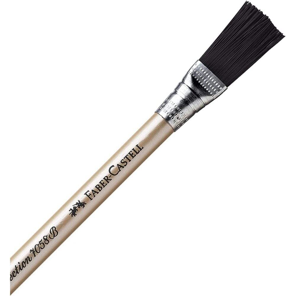 Faber-Castell Perfection Eraser Pencil with Brush - White, Latex-Free, PVC Material 2