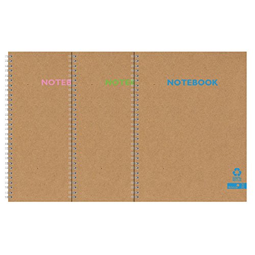 Silvine Premium Recycled Kraft Twin Wire A4 Notebook 80gsm Bright White Paper | 80 Pages 1