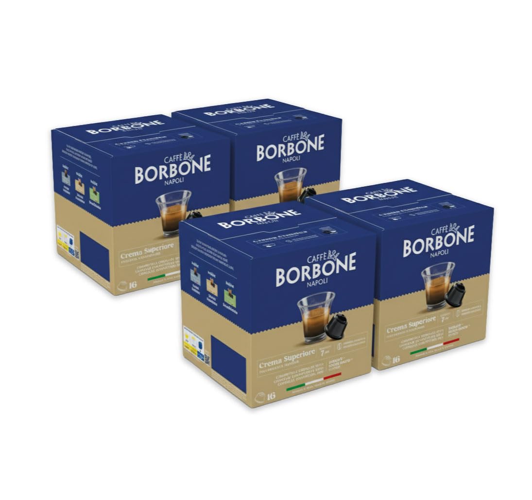 CAFFÈ BORBONE Crema Superiore Coffee Capsules - 64 Count | Nescafé Dolce Gusto Compatible | Intensity 7/10 1