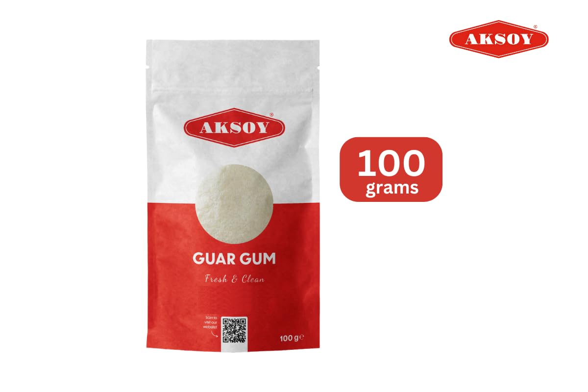 AKSOY Guar Gum Powder - Natural Thickener & Stabiliser | 100g Fine Powder | Vegan 5