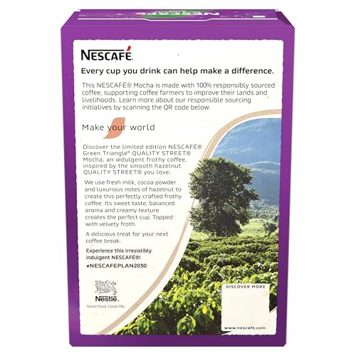 NESCAFÉ Green Triangle Quality Street Mocha 7 x 19g Sachets (133g) Instant Coffee Drink