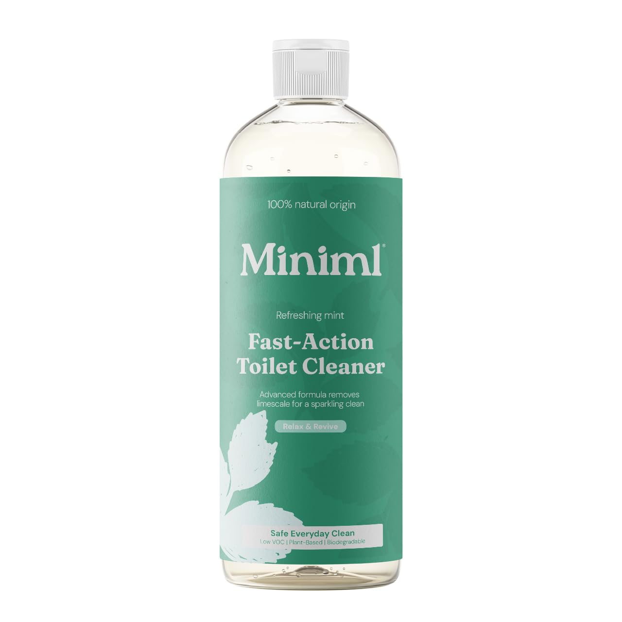 Miniml Fast-Action Toilet Cleaner - Refreshing Mint | 750ml Liquid | Biodegradable