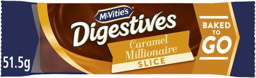 McVitie's Milk Chocolate Digestives Caramel Millionaire Slice Snack Bar | 5 Pack | 51g 1
