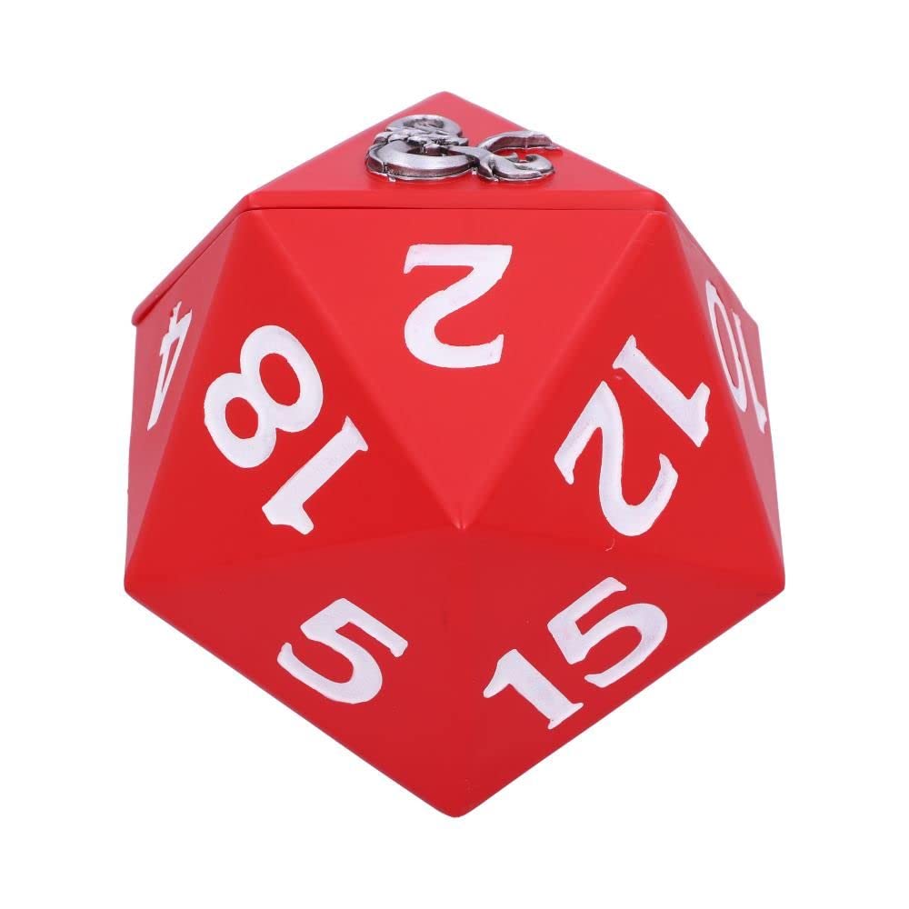 Nemesis Now Dungeons & Dragons D20 Dice Storage Box Red Resin