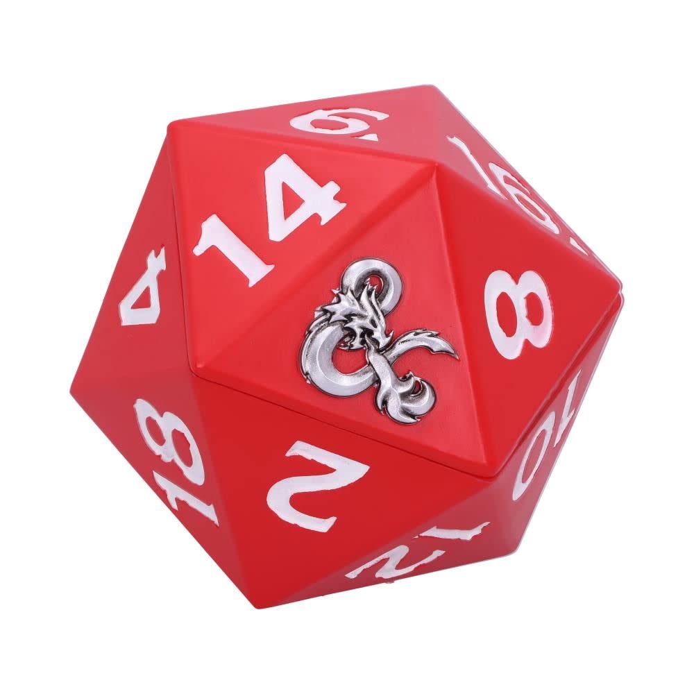 Nemesis Now Dungeons & Dragons D20 Dice Storage Box Red Resin